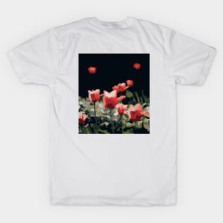 Red roses in pixel art style T-Shirt